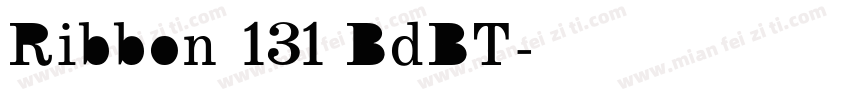 Ribbon 131 BdBT字体转换
